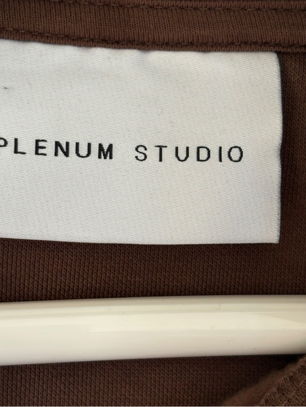 Plenum Studio Brown Mens Quarter Zip Sweatshirt Size Medium - Picture 6 of 6